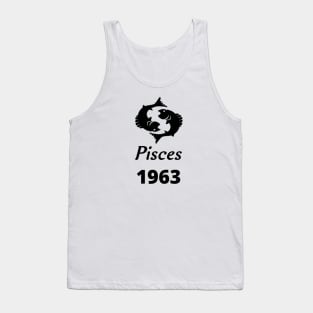 Black Zodiac Birthday Pisces 1963 Tank Top